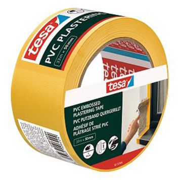 Rakennusteippi PVC Rihlattu Tesa 33 m x 50 mm