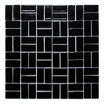 Mosaiikkilaatta Fliesen Windmill Uni musta 29,8 x 29,8 cm