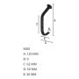 Hattukoukku Beslagsboden B055 120 mm takorauta