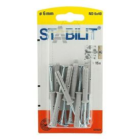 Naulatulppa Stabilit ND 6 x 40 mm 15 kpl/pkt