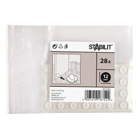 Ääni- ja liukusuoja väritön Ø12 mm, 28 kpl                   