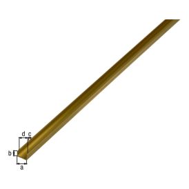 U-profiili Stabilit Messinki 6 x 6 x 1000 mm