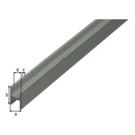 H-Lista Kantoflex Alumiini 13,5 x 22 x 1,5 mm 1 m