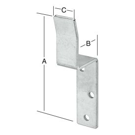 Salvan kannattimet Vormann sinkitty 370 x 80 x 40 mm