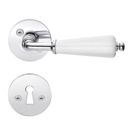Väliovenpainike Beslagsboden B879XKN Kiillotettu Kromi/Valkoinen Posliini