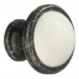 Nuppi Beslagsboden Tradition BG430 38 mm Tina/posliini