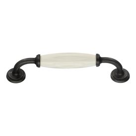 Kalustevedin Beslagsboden Tradition BB6291 128 mm Musta/valkoinen