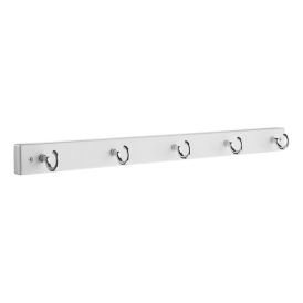 Koukkulista Beslagsboden BX1015 5-koukkua valkoinen/kromi
