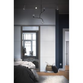 Liukuovi Lundbergs Nordic 914 x 2301 mm Valkoinen 3-peilinen