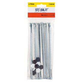 Kaulustulppa Stabilit Metalli 10 x 182 mm 6 kpl/pkt