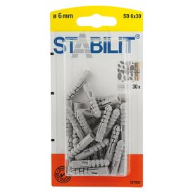 Välitulppa Stabilit 6 x 30 mm 30 kpl/pkt
