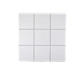 Mosaiikkilaatta Fliesen Quadrat Uni valkoinen 29,8 x 29,8 cm