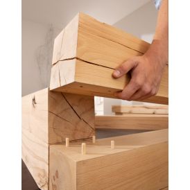 Pyökkipalkki Massiv Blox 150 x 150 mm, eri pituuksia