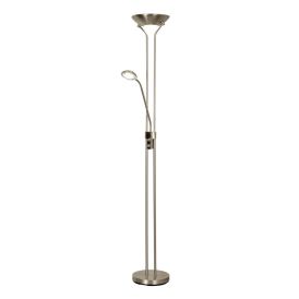 Lattiavalaisin Aneta Nice Uplight 20 W + 5 W LED Teräs