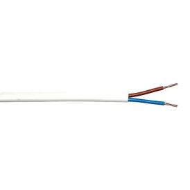 Muovikaapeli Kabelexpress H03VVH2-F 2x0,75 mm² valkoinen 20 m