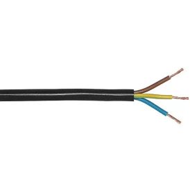 Muovikaapeli Kabelexpress H03VV-F 3x0,75 mm² musta 10 m