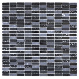 Mosaiikki Crystal Mix Harmaa/Musta 31,3 x 31,8 cm
