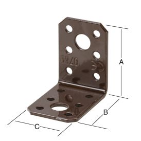 Kulmarauta 50 x 50 x 35 mm teräs ruskea