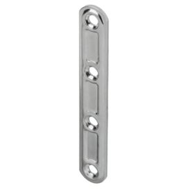 Liitosrauta kalusteelle 100 x 15 mm kromattu
