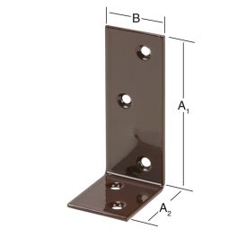 Kulmarauta 100 x 75 x 30 mm teräs ruskea
