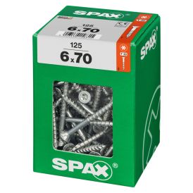 Puuruuvi Spax 6 x 70 mm 125 kpl