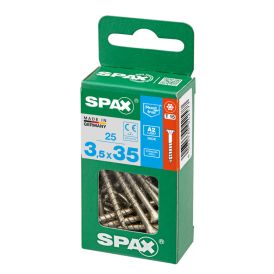 Ruostumaton Universal Ruuvi Spax A2 TRX 3,5X35 S 25 KPL
