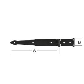 Portin sarana 200 x 35 mm musta