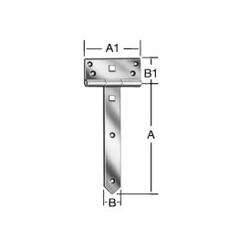 T-sarana 200 x 33 mm jaloteräs