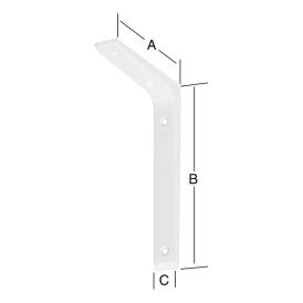 Kulmakannatin Elegant Valkoinen 200 x 300 mm