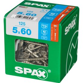 Ruostumaton Universal Ruuvi Spax A2 TRX 5x60 XL 125 KPL