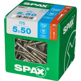 Ruostumaton Universal Ruuvi Spax A2 TRX 5x50 XL 175 KPL