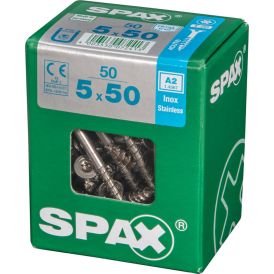 Ruostumaton Universal Ruuvi Spax A2 TRX 5x50 L 50 KPL