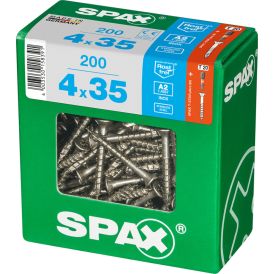 Ruostumaton Universal Ruuvi Spax A2 TRX 4X35 XL 200 KPL