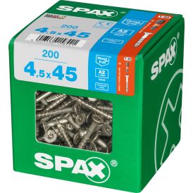Ruostumaton Universal Ruuvi Spax A2 TRX 4,5x45 XL 200 KPL