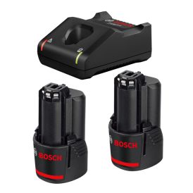 Akut ja laturi Bosch 2 x GBA 12V 2,0 Ah + GAL 12V-40 Professional