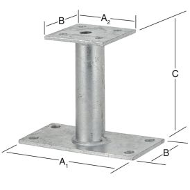 Pilarikenkä 80 x 70 x 132 mm sinkitty