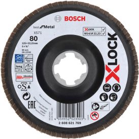 Tasoliuskalaikka Bosch X-LOCK Best for Metal 125 mm K80
