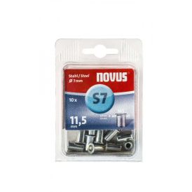 Teräs-Niittimutteri Novus S7 x M5 10 kpl