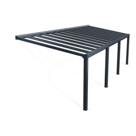 Terassikatos Canopia Stockholm harmaa/kirkas 3,4 x 9,5 m