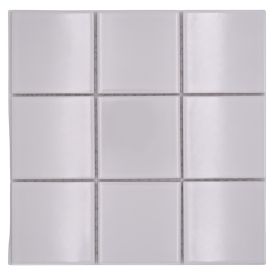 Mosaiikkilaatta Fliesen Quadrat Uni valkoinen 29,8 x 29,8 cm