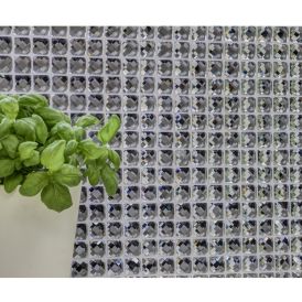 Mosaiikkilaatta Fliesen Quadrat Crystal hopea 30 x 30 cm / 23 x 23 mm