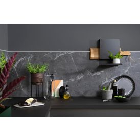 Välitilalevy Fibo Kitchen Board Black Marble 11 x 600 x 580 mm 2 kpl/pkt