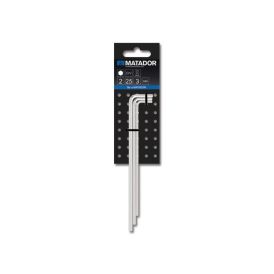 Kuusiokoloavainsarja Matador 2/2,5/3 mm 3-os.