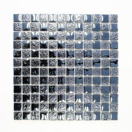 Mosaiikkilaatta Fliesen Quadrat Crystal Mix sininen 29,8 x 29,8 cm