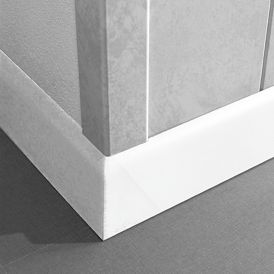 Jalkalista Logoclic K58 Sileä Valkoinen MDF 10 x 58 x 2600 mm