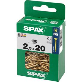 Uppokanta Spax YELLOX 2,5x20 M 100 KPL