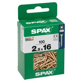 Uppokanta Ruuvi Spax YELLOX 2,5x16 M 100 KPL