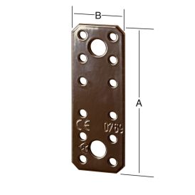 Sidoslevy 100 x 35 mm teräs ruskea