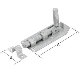 Työntösalpalukko 160 x 65 mm kuumasinkitty