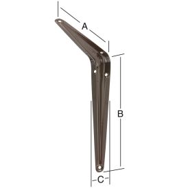 Kulmakannatin Teräslevyä Ruskea 150 x 200 mm